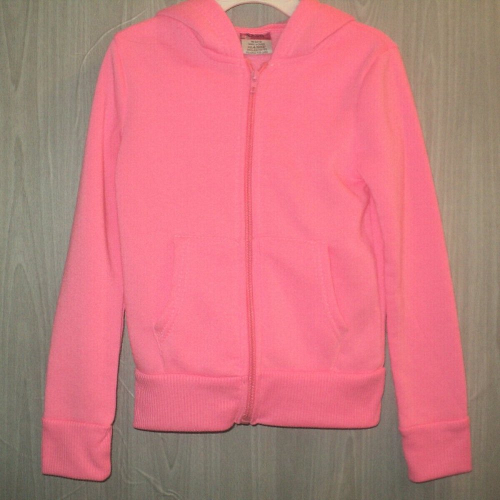 Diva Girl's Sweatshirt Hoodie Hot Pink Size 4/5 (XS) Full Zip